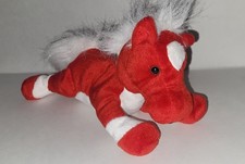 Vtg Red  White Horse Pony Plush
