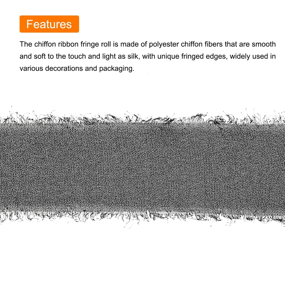 3 rollos de cinta de gasa 1-1/2" 7 yardas negro/blanco/gris claro Foto 3 de 4