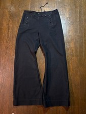 VTG WW2 40's US Navy Wool Pants Cracker Jack Embroidered Wide Leg Bell Bottoms