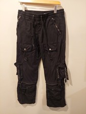 Tripp Style Pants Black Goth Punk Medium Hot Topic Pockets Straps Street Wear
