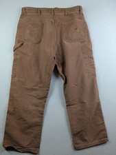 Bulwark FR Duck Canvas Carpenter Mens 36x29 Brown Pants Utility Workwear