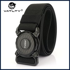 2025 New Design Men's Stretch Belt Zinc Alloy Rotating QR Buckle Outdoor Belts