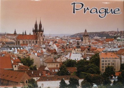 PRAGUE CZECH REPUBLIC FRIDGE COLLECTOR'S SOUVENIR MAGNET 2.5'' X 3.5'' 
