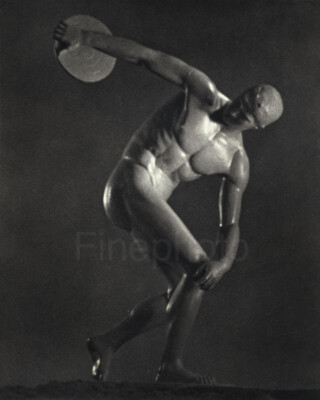 1936 Olympic NUDE MYRON DISCUS Greek Statue Track Field Art By LENI
