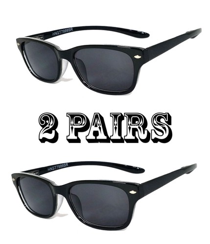 2 pares de gafas de sol retro marco cuadrado cuello colgante lectura lector solar protección UV - Imagen 14 de 17