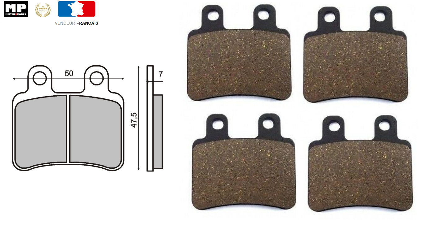 Plaquettes de frein Yamaha XT 125 R garnitures organiques moto Enduro 125cc 2006 2007 2008 2009