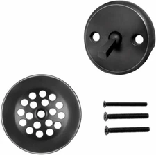 Trip Lever Tub Trim Kit Set with 2 Hole Overflow Face Plate, Overflow and Screws