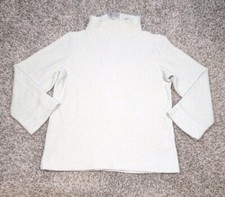 Saturday Sunday Sweater Small Mont Green Cream Mock Neck Anthropologie