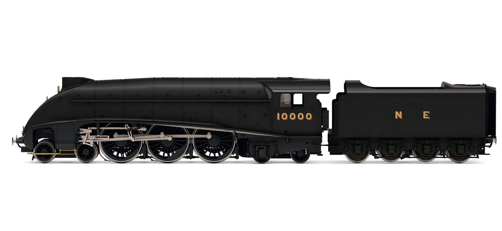 Hornby R30124 OO Gauge LNER, W1 Class 'Hush Hush' Streamlined, 4-6-4, 10000 - Er