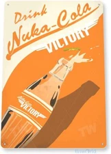 Tinworld Tin Metal Signs 8x12 Inches: Nuka-Cola Soda Kitchen Cottage Farm Metal