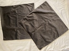 Velvet Throw Grey Pillow Covers 20  x20   set of 2  iCover