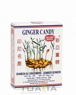 SINA GINGER CANDY 56g | Ingwerbonbons | Ingwer Bonbons | Gemberbonbons