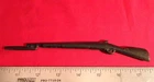 ANTIQUE 1800s CAST IRON SOLDIERS PERCUSSION LONG ARM WITH PARTIAL SWORD BAYONET