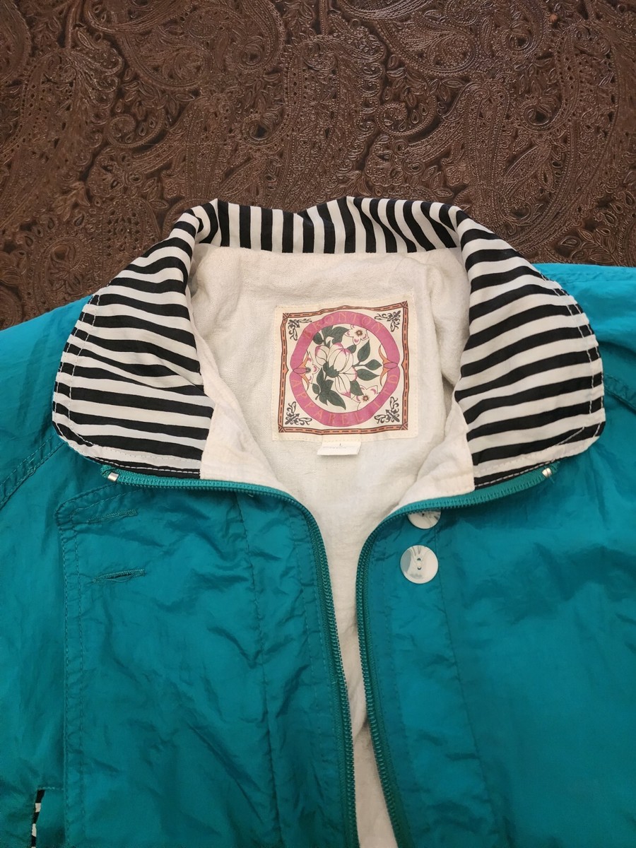 Vintage Women's L Turquoise Jacket / Windbreaker. Bronton