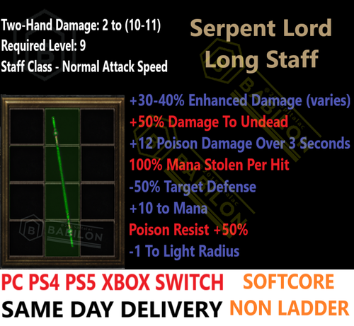 LOW LV UNIQ ITEMS NON LADDER ✅PC PS4 PS5 XBOX SWITCH✅ DIABLO 2 RESURRECTED D2R - Picture 119 of 167