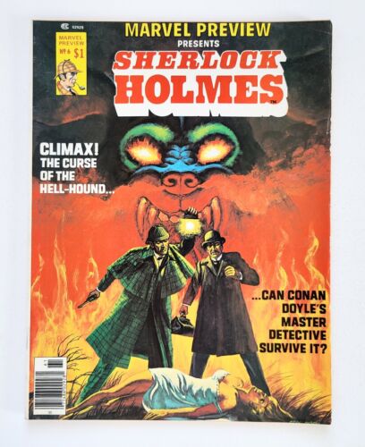 Marvel Preview Magazine #6 (1976) Sherlock Holmes Curse Of The Hell-Hound FN/VF