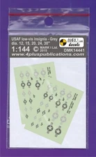 1/144 Decals: USAF Low-Viz Insignia Grey Varioius Sizes  #DMK14441 : MARK1