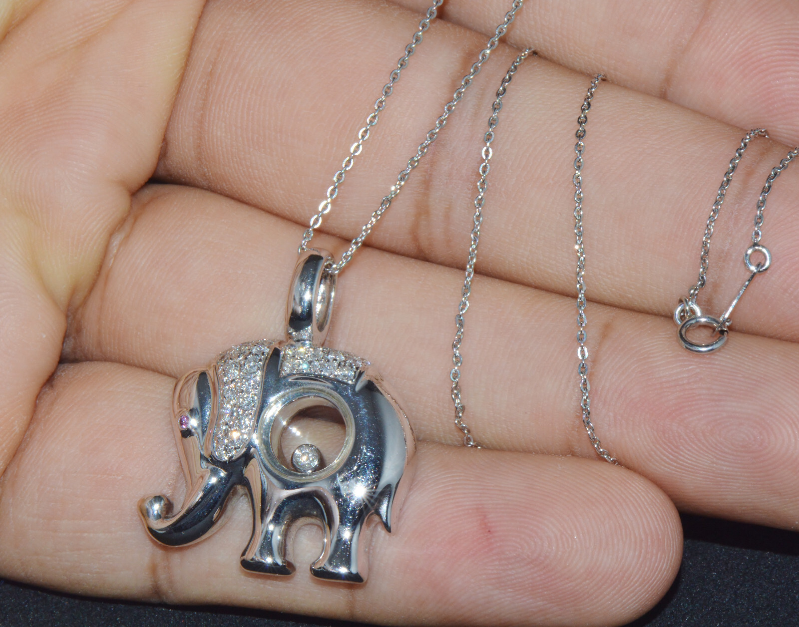 Certified Natural Floating Diamond Ruby 950 Plati… - image 4