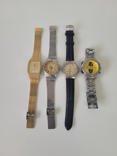 LOT OF 4 VINTAGE WATCH QUARTZ /JAZ /EDOX/ORIENT/PULSAR/ FOR PARTS REPAIR ONLY - Picture 8 of 24