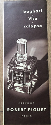 ORIG REKLAME WERBUNG 1960  ROBERT PIGUET  Paris - Parfum