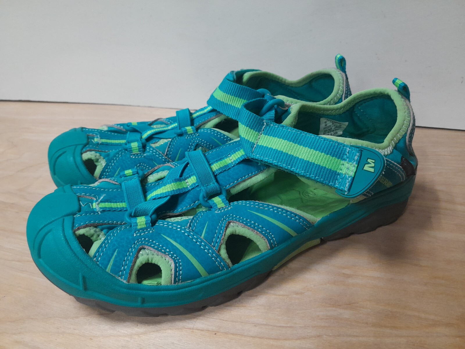 Sandali Merrell Hydro H20 escursionisti taglia 5M impermeabili verde acqua ragazze UK 4 EU 36