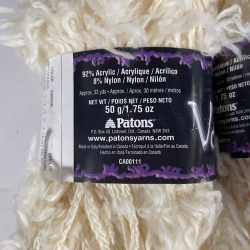 Patons VOODOO Yarn #08008 Fleece Discontinued 2 Skeins - Picture 4 of 6