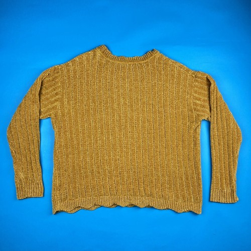 AVA & VIV Women’s 1X Sweater Mustard Yellow - Picture 5 of 6