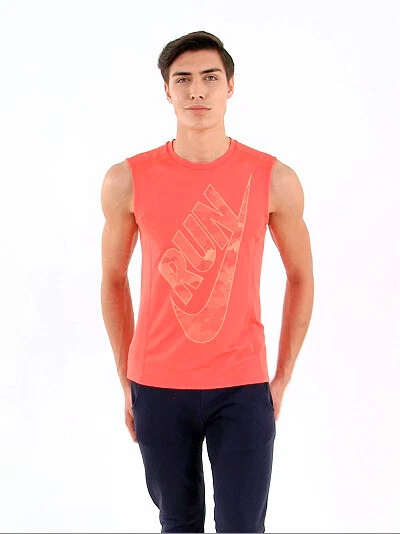 Nike RUN Breathe Men s Running Gym Dry Miler Tank Cool Vest Top
