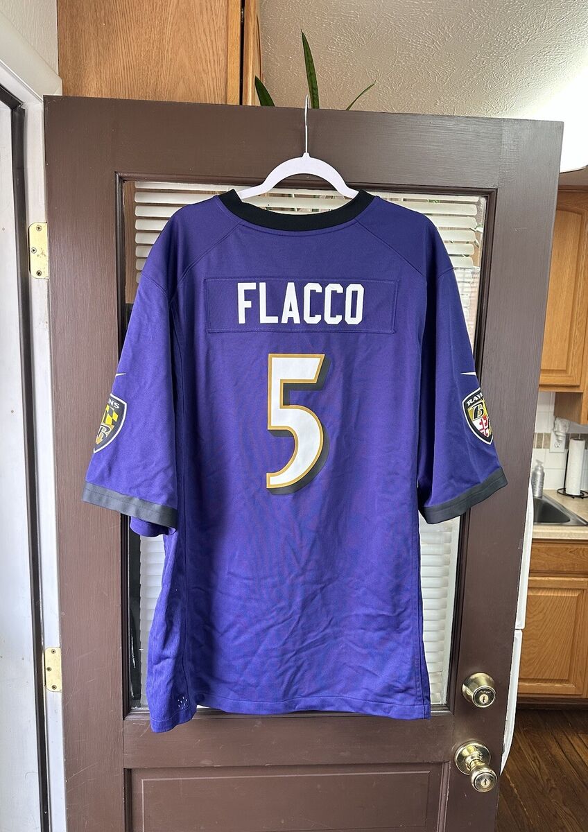 Nike Baltimore Ravens No5 Joe Flacco Purple Team Color Men's Stitched NFL Elite Drift Fashion Jersey