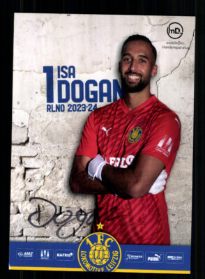 Isa Dogan Autogrammkarte 1 FC Lokomotive Leipzig 2023-24 Original Signiert
