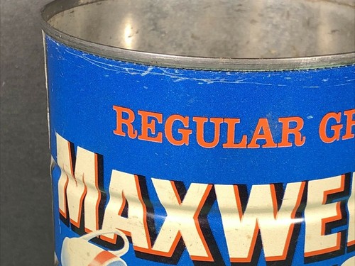 VTG Maxwell House | "No-Key" Coffee Can | 1 lb | Regular Grind | No Lid | Empty - Picture 5 of 12
