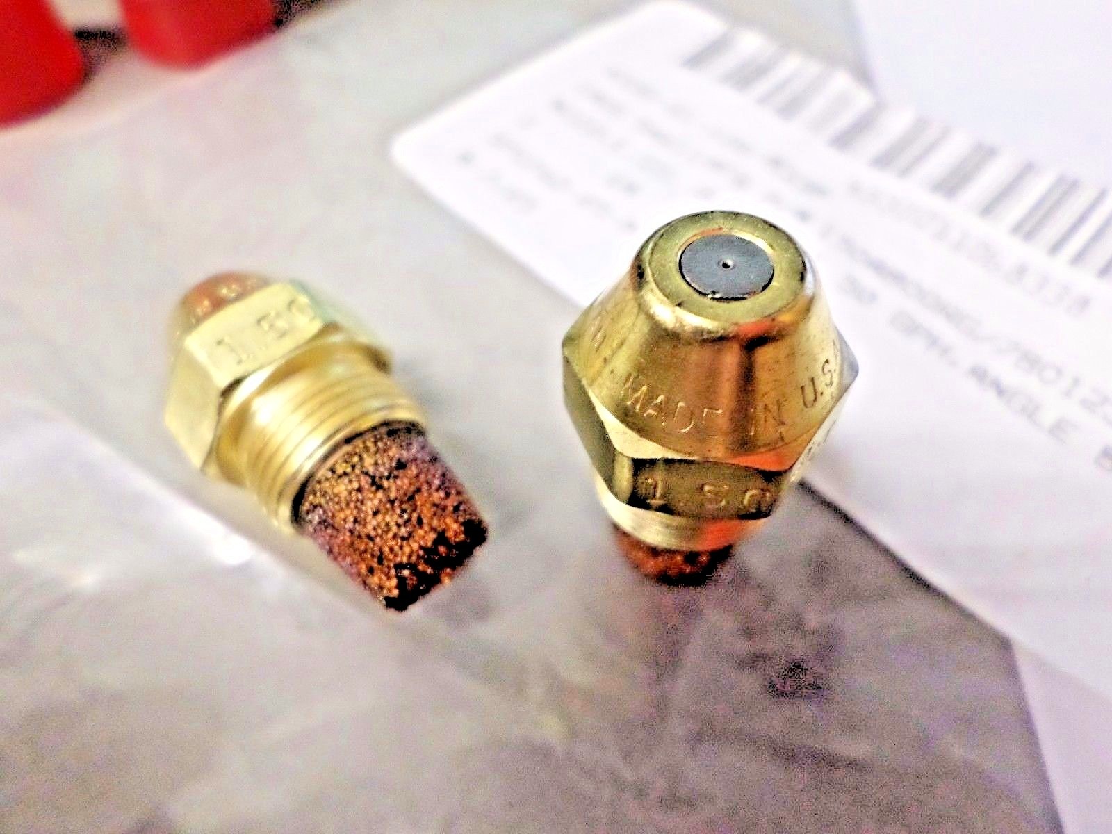 80° 1.50GPH Type CT Oil Heater Burner Spray Nozzles - 2-Pack-image