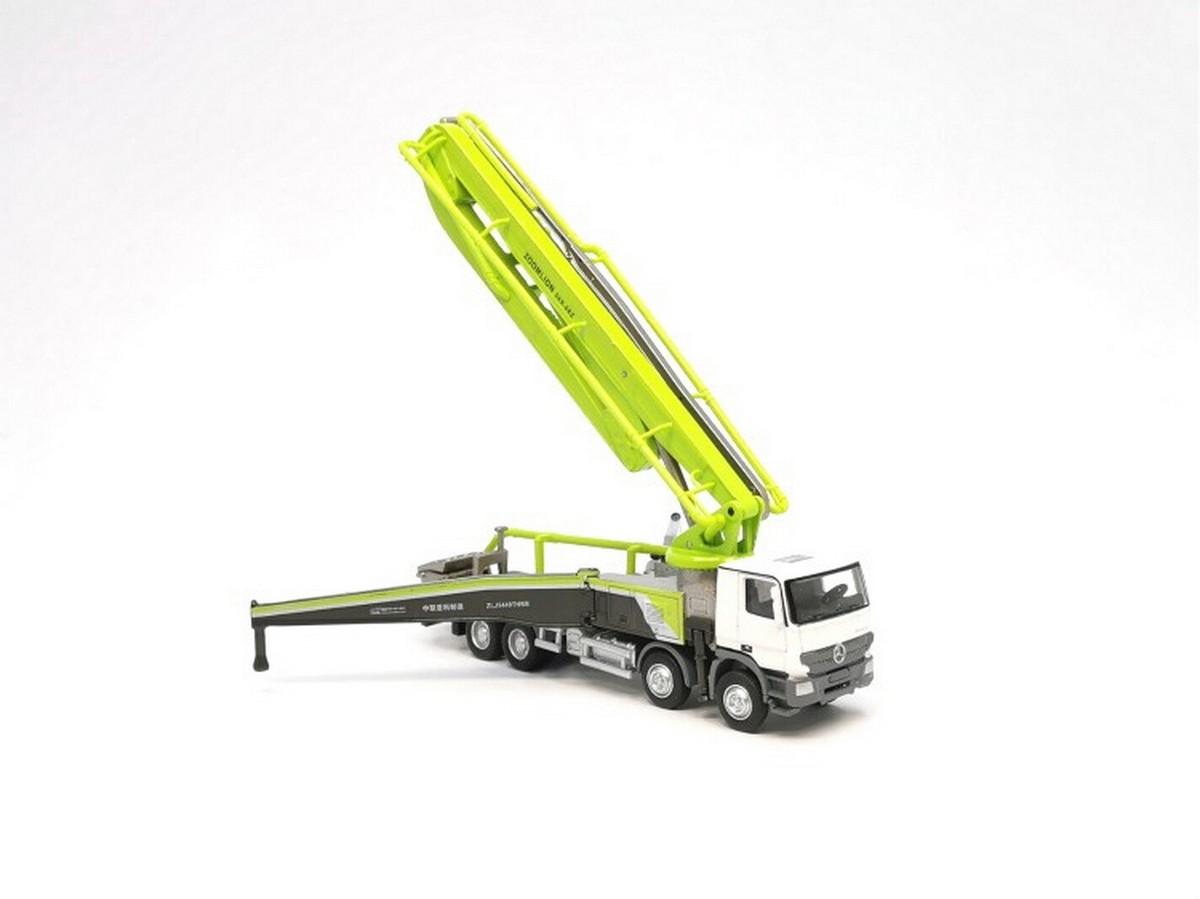 1/100 Scale Zoomlion ZLJ5440 THBBE 56X-6RZ Concrete Pump Truck