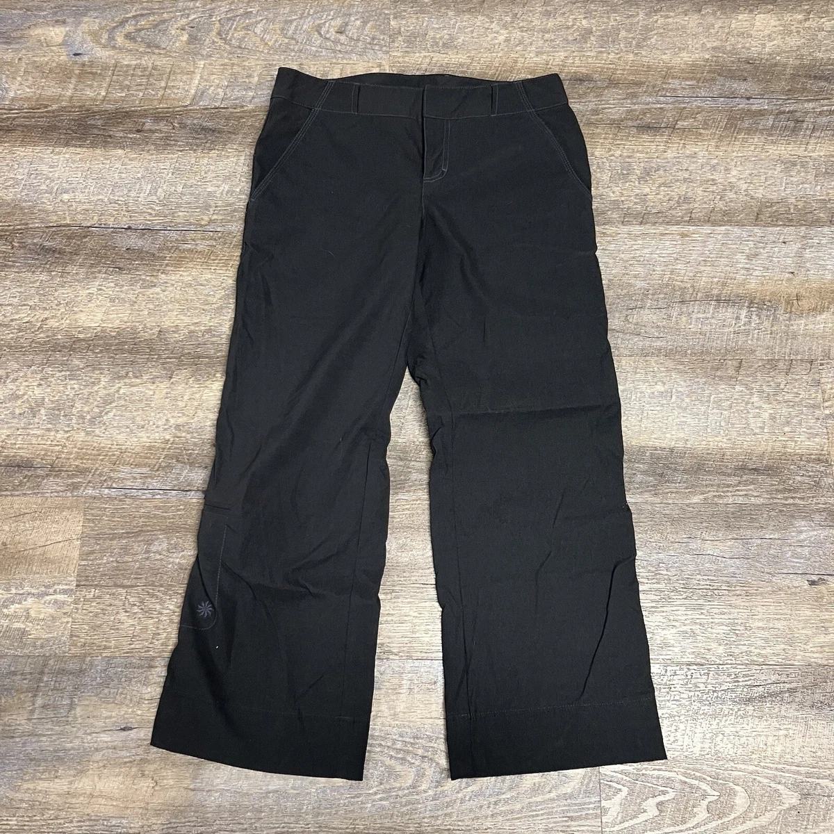 Athleta Hiking Pants Women's Size 4? Black Cargo Nylon Spandex Blend 689541