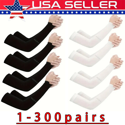#ad 300 Pairs Cooling Arm Sleeves Cover UV Sun Protection Outdoor Sports Basketball $205.39