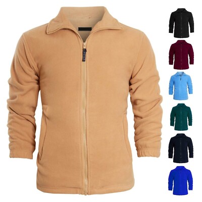 KRAFTD UNISEX MICRO SOFT FLEECE ANTI PILL CLASSIC POLO FREIZEIT WINTER JACKE UK