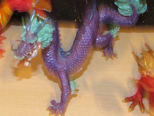 3 PC Fantasy Dragon Figure w/2 Plastoy Dragons & a Shantou Red Dragon NICE! - Picture 4 of 7
