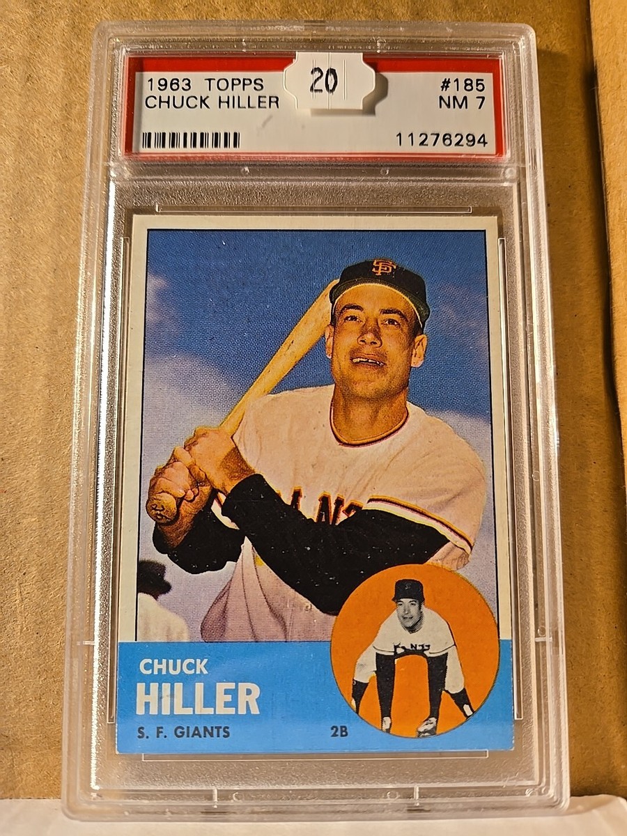 1963 Topps Chuck Hiller #185 PSA 7 NM San Francisco Giants Set
