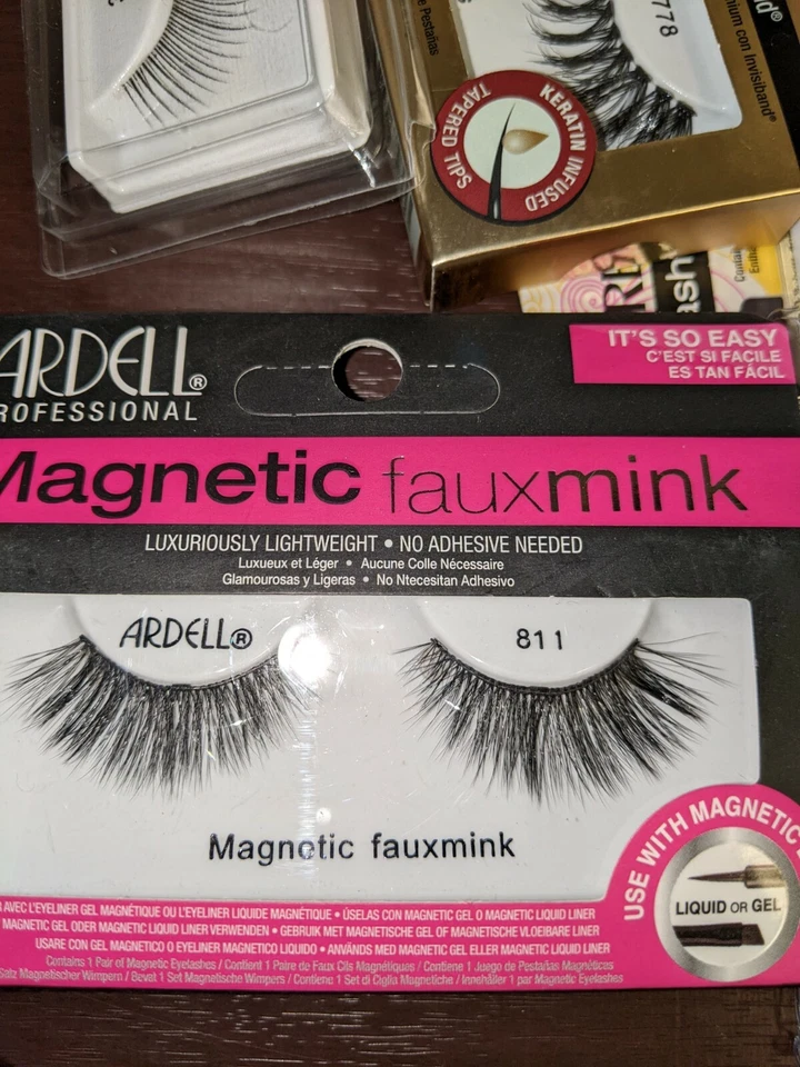  Eyelashes Lot Ardell Andrea Strips/other brands all Black 20 boxes w/ duo Glue  - Image 2 of 4