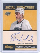 2012-13 Panini Classics Bernie Nicholls SS-BN Social Signatures Auto Kings