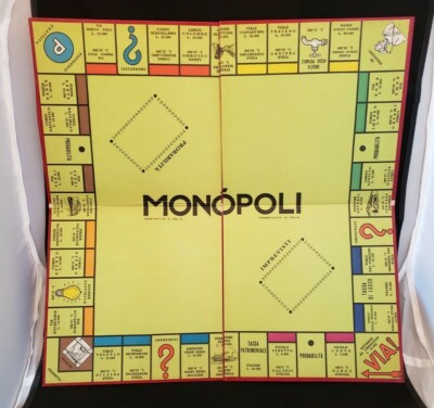 VERY RARE 1958 MONOPOLI MADE IN ITALY MONOPOLY UNUSED IN EXCELLENT CONDITION