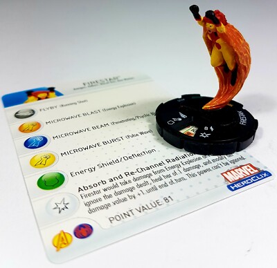 WIZKIDS Marvel HeroClix #020 FIRESTAR  Spider-Man/Avengers/Angelica Jones