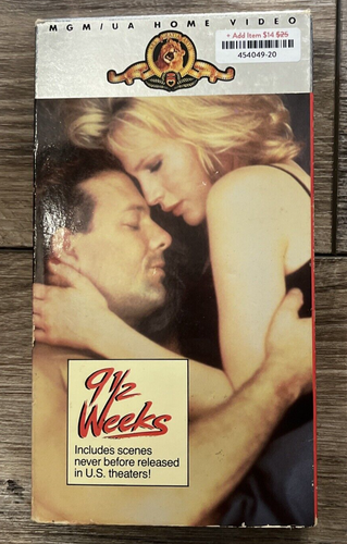 1986 MGM 9 1/2 Weeks Kim Basinger VHS Tape Scenes Never Before Released USA - Picture 2 of 4