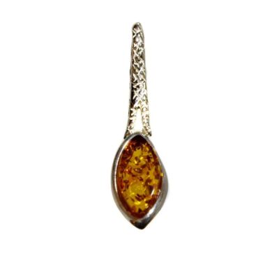 Sterling Silver and Baltic Honey Amber Pendant ''Ivana''