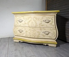 Vintage Drexel Heritage French Provincial 2-Drawer Bombe Chest Nightstand B