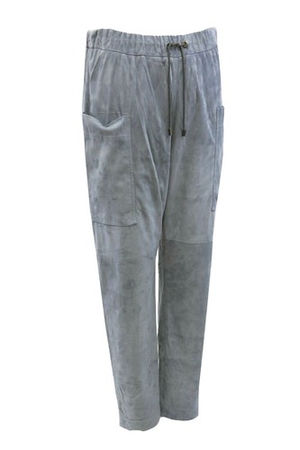 NWD$3045 Brunello Cucinelli Women Leather Suede Cargo Pant W/Drawstring42/6 A186 - Picture 2 of 10