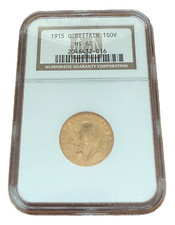 Great Britain 1915 Gold 1 Sovereign NGC MS62 George V