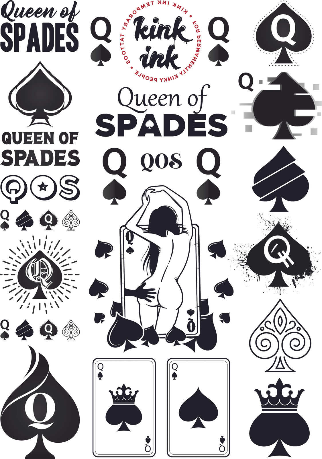 23 Qos Temporary Tattoo A4 Sheet For Kinky Sexy Naughty Adult Bdsm Sticker Ebay