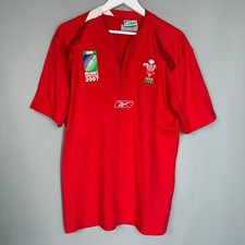 WALES NATIONAL TEAM RUGBY HOME WORLD CUP SHIRT JERSEY 2007 REEBOK SIZE L