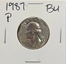1987-P Washington Quarter BU (Brilliant Uncirculated) Philadelphia Mint